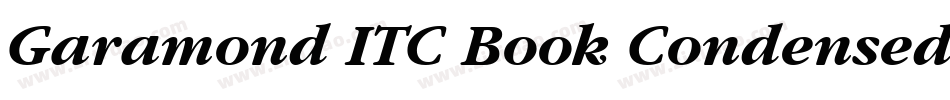 Garamond ITC Book Condensed BT字体转换